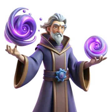 an image of a wizard holding a wand