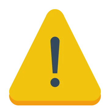 a yellow triangle with a black exor on it