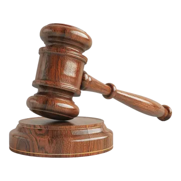 a wooden gaven on a white background