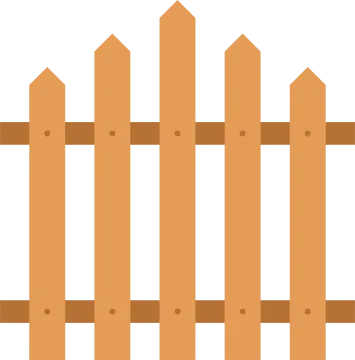 a wooden fence
