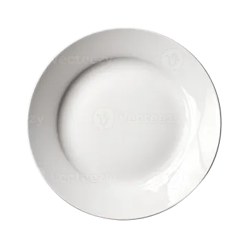 an empty white plate on a white background