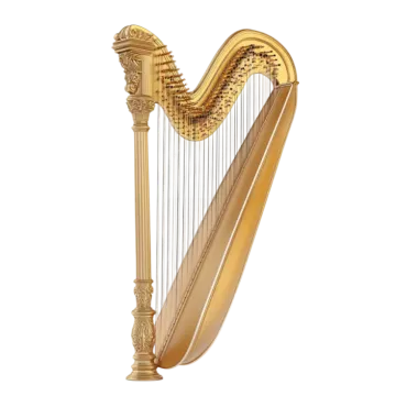 a golden harp