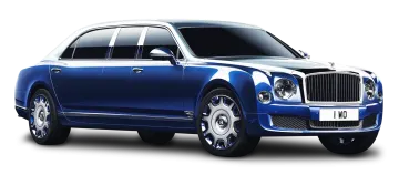 a blue bentley car on white background