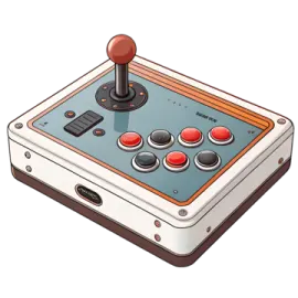 a retro video game console icon in cartoon style on a white background stock vector illustration