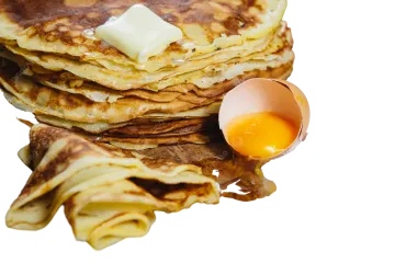 a stack of pancakes with butter on top