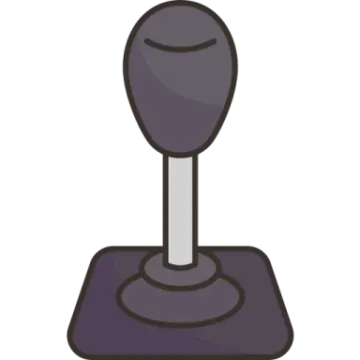 a black and white rubber stamper