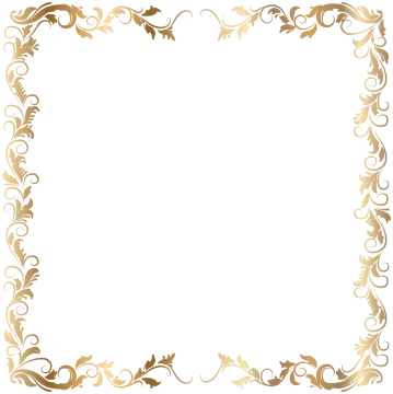 a gold frame with swirls and leaves