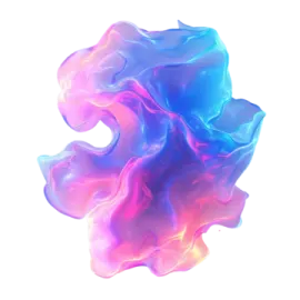 a blue and pink liquid on a white background