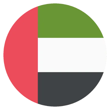 the uae flag in a circle