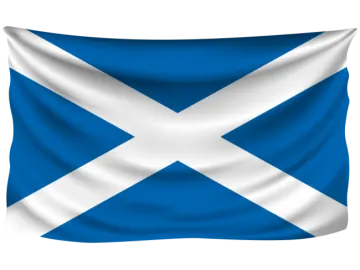 a scottish flag on a white background