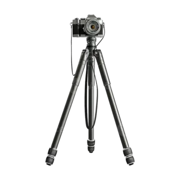 a tripod with a camera attached to it