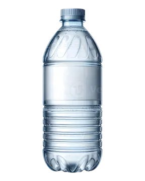a bottle of water on a white background