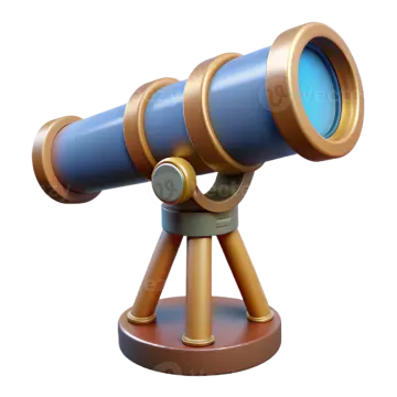 a telescope on top of a wooden stand