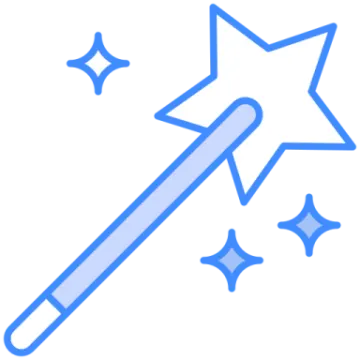 a wand with stars on it
