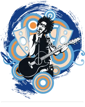 a man with an electric guitar in his hands