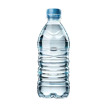a bottle of water on a white background