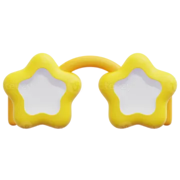 a pair of yellow star shaped ear plugs