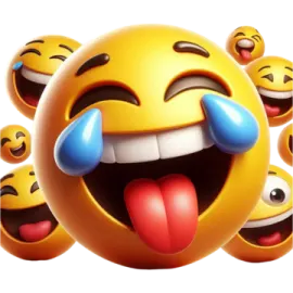 a smiley face with many different expressions on it