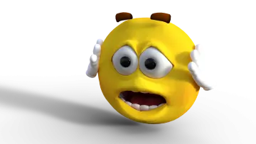 a yellow ball with an angry look on its face