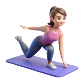 a woman doing a yoga pose on a mat