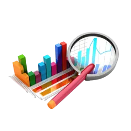 an image of a magni and a bar chart