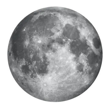 a full moon on a white background