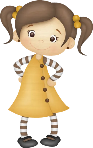 a little girl in a yellow dress