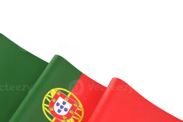 portugal flag on a white background