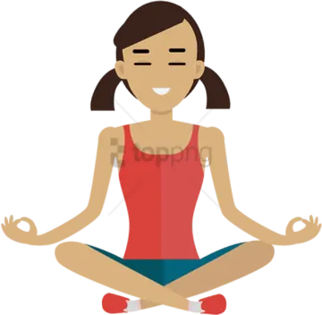 a woman sitting in the lotus position