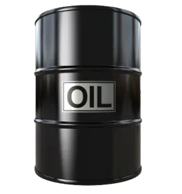 a black barrel with the oil logo on it