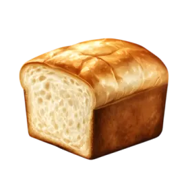 a loaf of bread on a white background