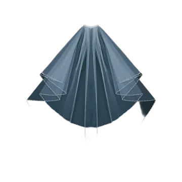 two - tier wedding veil with bea