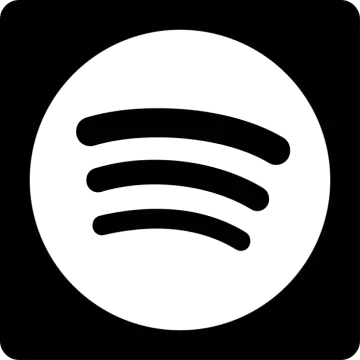a black and white icon of the spot logo