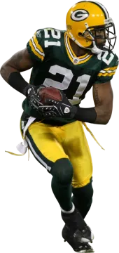 a green bay packers running with the ball