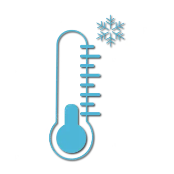 a thermometer on a white background