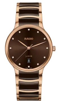 rad ladies's watch with brown dial