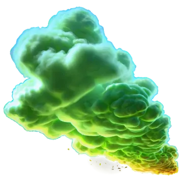 an image of a green cloud in the air