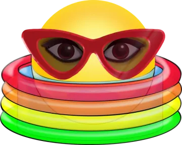 a yellow hat with sunglasses on top of it