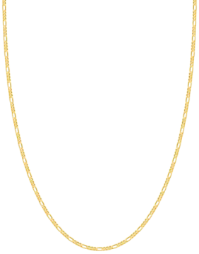 a gold chain necklace on a white background