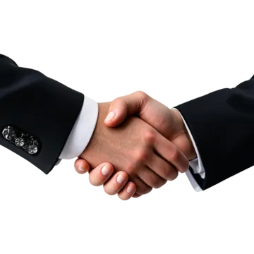 two men shaking hands