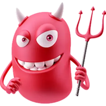 an image of a devil with a pitchfork