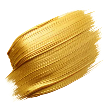 a close up of a gold paint brush stroke
