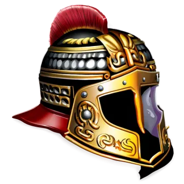a helmet with a red mohawk on it