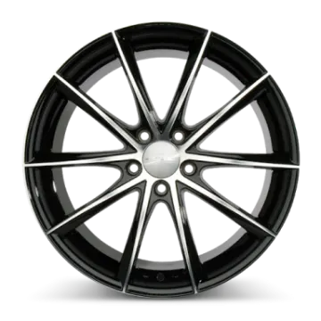 a black wheel on a white background