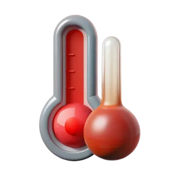 a thermometer with a red ball on it