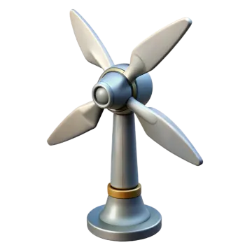 a wind turbine on a white background