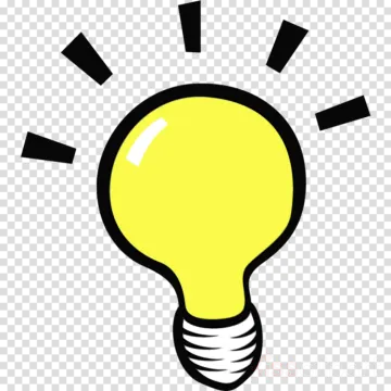 a light bulb on a transparent background