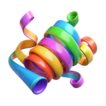 a bunch of colorful plastic rings
