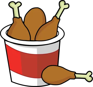 a bucket full of chicken