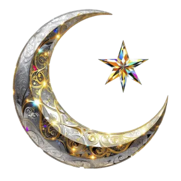 a crescent with a star on top of it